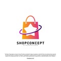 Star Shop Logo Design Concept. Shopping center Logo Vector. Shop and gifts symbol