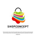 Star Shop Logo Design Concept. Shopping center Logo Vector. Shop and gifts symbol