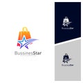 Star Shop Logo Template Design Vector, Concept, Creative Symbol, Icon