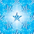 Star side stripe snowflake effect seamless pattern