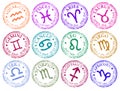 Star sign stamps