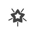 Star sign vector graphic. Clean design icon.