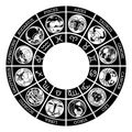 Star signs horoscope zodiac astrology symbols Royalty Free Stock Photo