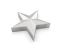 Star silver grey gray 3D Royalty Free Stock Photo