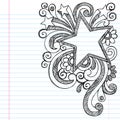 Star Sketchy Doodle Picture Frame Vector Design Royalty Free Stock Photo