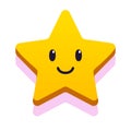 Star smile face cartooon style for kids game