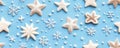 star and snowflake sweets seamless pattern AI generated Royalty Free Stock Photo