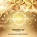 Star soft bokeh light effect vector illustration