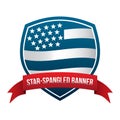 Star-spangled banner. Vector illustration decorative design Royalty Free Stock Photo