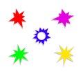 Star splash stickers icon Royalty Free Stock Photo