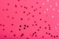 Star sprinkles on pink. Royalty Free Stock Photo