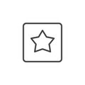 Star in square outline icon