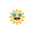 Star Struck emoticon flat icon