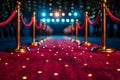 Concept Red Carpet Glamour, StarStudded Entrance A Red Carpet Collage from a Film Premiere Royalty Free Stock Photo