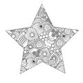 Star-style-collage,-hearts-outline-black-background-white,-vector