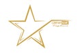 Star. Stylized vector illustration for logo, sticker, emblem