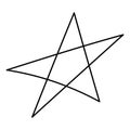 star symbol bright drawing simple icon doodle