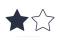 Star symbol, Star icon vector. Reward, rating symbol button. Solid and line icons set for success or rate design.