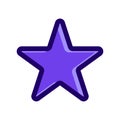 Star symbol purple icon vector illustration