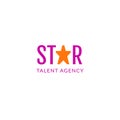 Star talent agency colorful logo