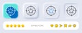 Star target line icon. Star rating sign. Best rank. Neumorphic buttons. Vector