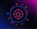 Star target line icon. Star rating sign. Best rank. Vector
