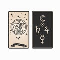 Star tarot card front and back