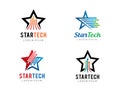 Star technology concept logo symbol or icon