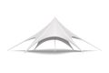 Star tent vector mock-up. Promotional canopy mockup. White blank foldable event marquee. Template