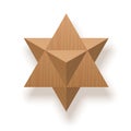 Star Tetrahedron Merkaba Wooden Texture