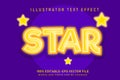 Star text effect design vector