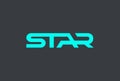 Star text Logo design template. Modern hitech lettering.