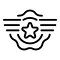 Star token icon, outline style