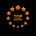 Star top rated circle Royalty Free Stock Photo