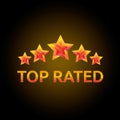 Star top rated circle Royalty Free Stock Photo