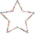 Star toys border Royalty Free Stock Photo