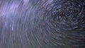 Star tracks. Spiral. Time Lapse