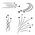 Star trail falling vector illustration design. Firework icon.