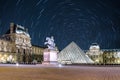 Star Trail at The Louvre Royalty Free Stock Photo