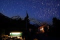 Star trail at mount Cook national park