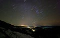 Star trail night sky