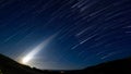 Star trail over Snell Beach Royalty Free Stock Photo