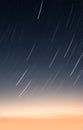 star trails in the beautiful sky