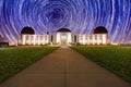 Star Trails Behind the Griffith Observatory Royalty Free Stock Photo