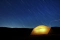 Star Trails On Lighting Tent