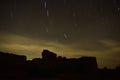 Long exposure photography with star trails Royalty Free Stock Photo