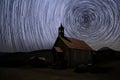Star Trails and Milky Way California Eastern Sierras in Bodie Royalty Free Stock Photo