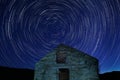 Star trails at night Royalty Free Stock Photo