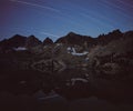 Star Trails over Mountains