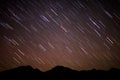 Star Trails over the Sangre De Cristo Mountains Royalty Free Stock Photo